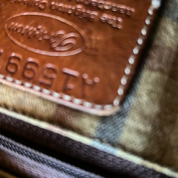 Brighton Vintage Red & Black Leather Bucket Bag - Picture 11 of 11